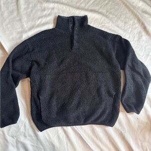 SKIMS Black Cowl Neck Sweater